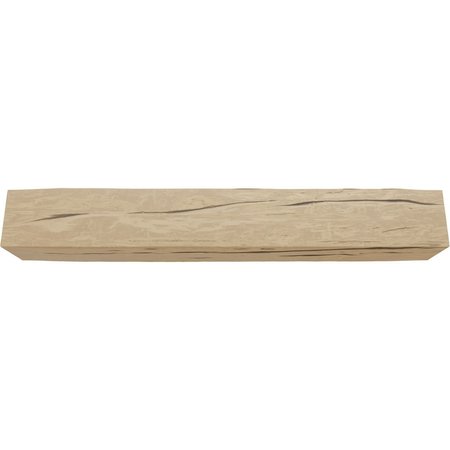 Ekena Millwork Riverwood Faux Wood Fireplace Mantel, NaturaL x 12"D x 72"W MANURW08X12X72PP